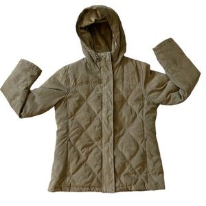 L.L. Bean | Quilted Feather Down Suede Coat